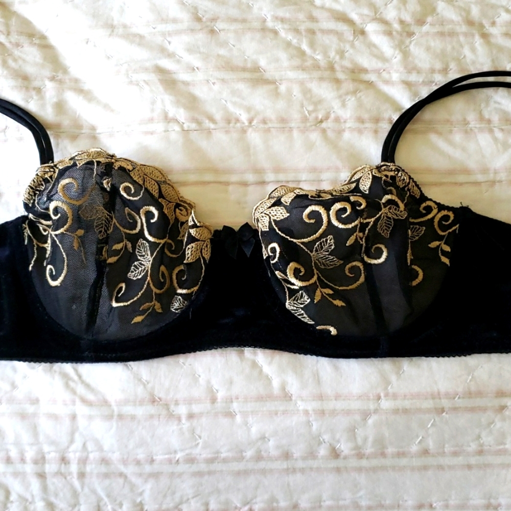 Delicates 38b black Velvet bra